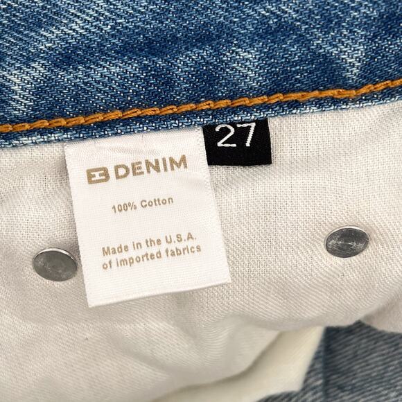 EB Denim NWT High Rise Straight Jeans Women’s Size 27 Highland Distressed Blue - Picture 7 of 9